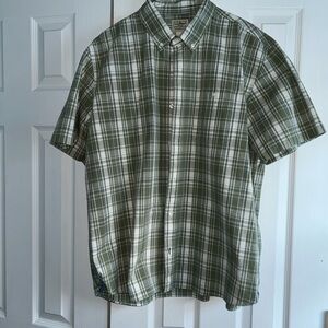 L.L. Bean Olive Plaid Casual Shirt